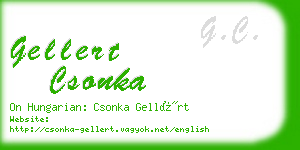 gellert csonka business card